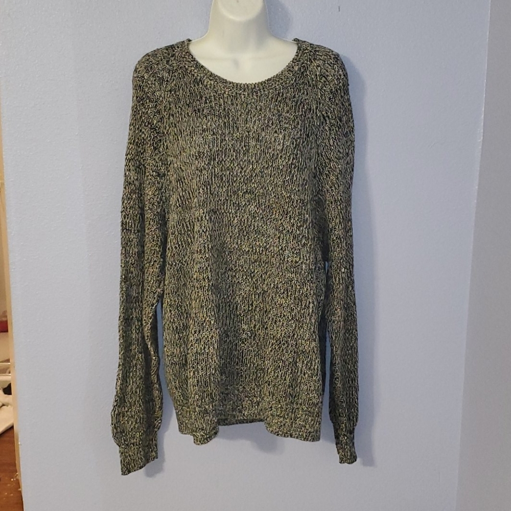 Black and white knitted sweater
